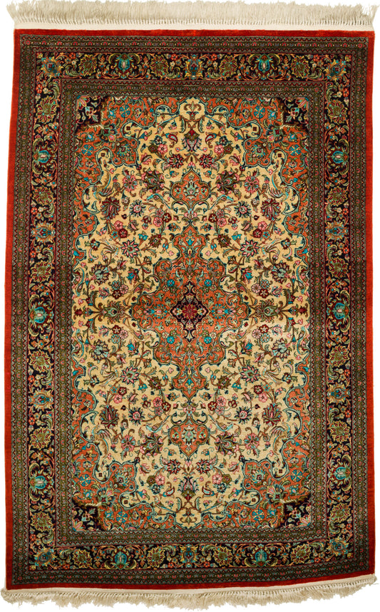 Ghom Seide, 157 × 104 cm