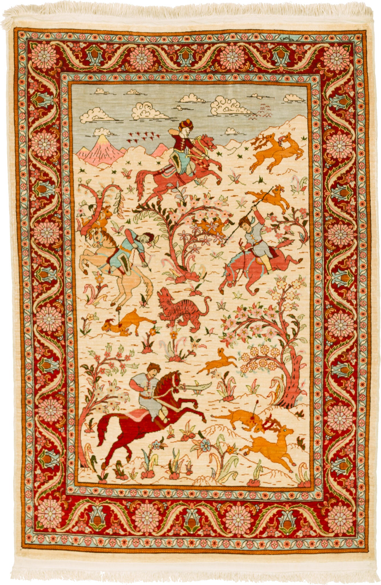 Hereke Seide, 100 × 67 cm